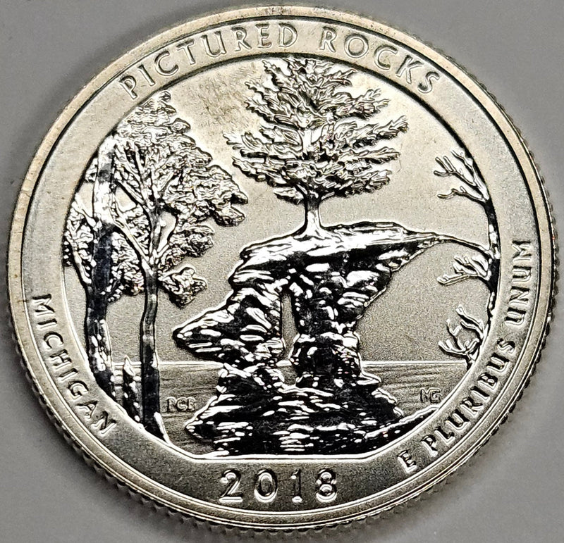 2018-S Pictured Rocks National Lakeshore, MI Quarter Superb Reverse Proof Silver