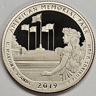 2019-S American Memorial Park, N. Mariana Is. Quarter  Superb Brilliant Proof