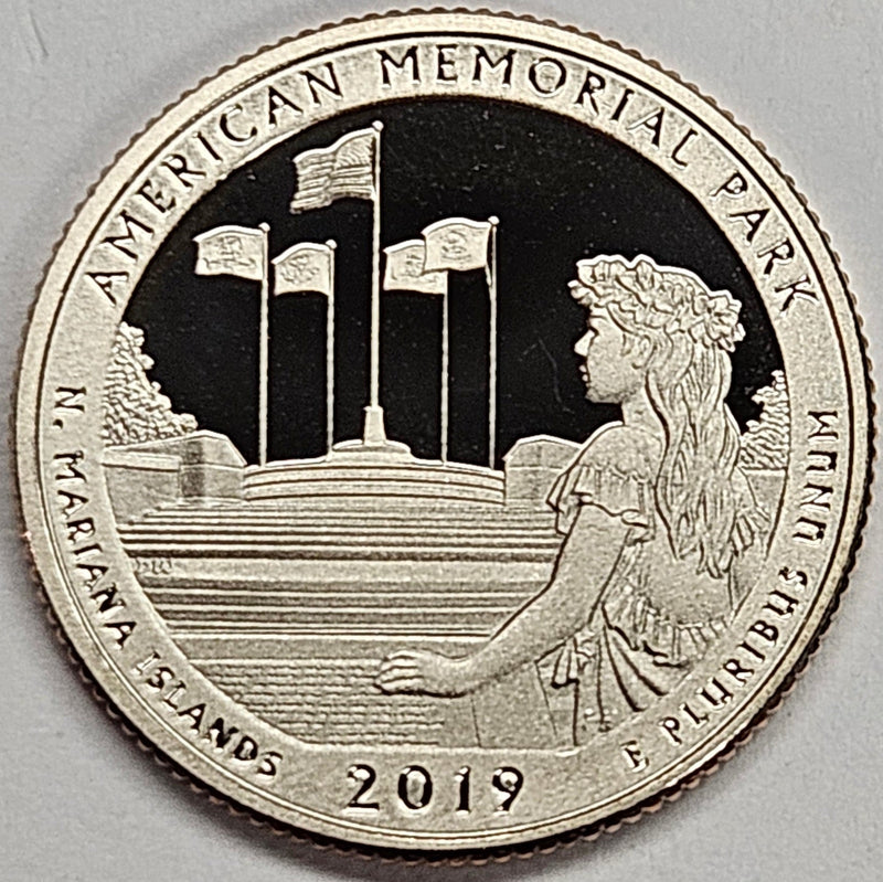 2019-S American Memorial Park, N. Mariana Is. Quarter  Superb Brilliant Proof