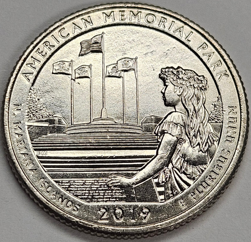 2019-W American Memorial Park, N. Mariana Island Quarter . . . . Choice Brilliant Uncirculated