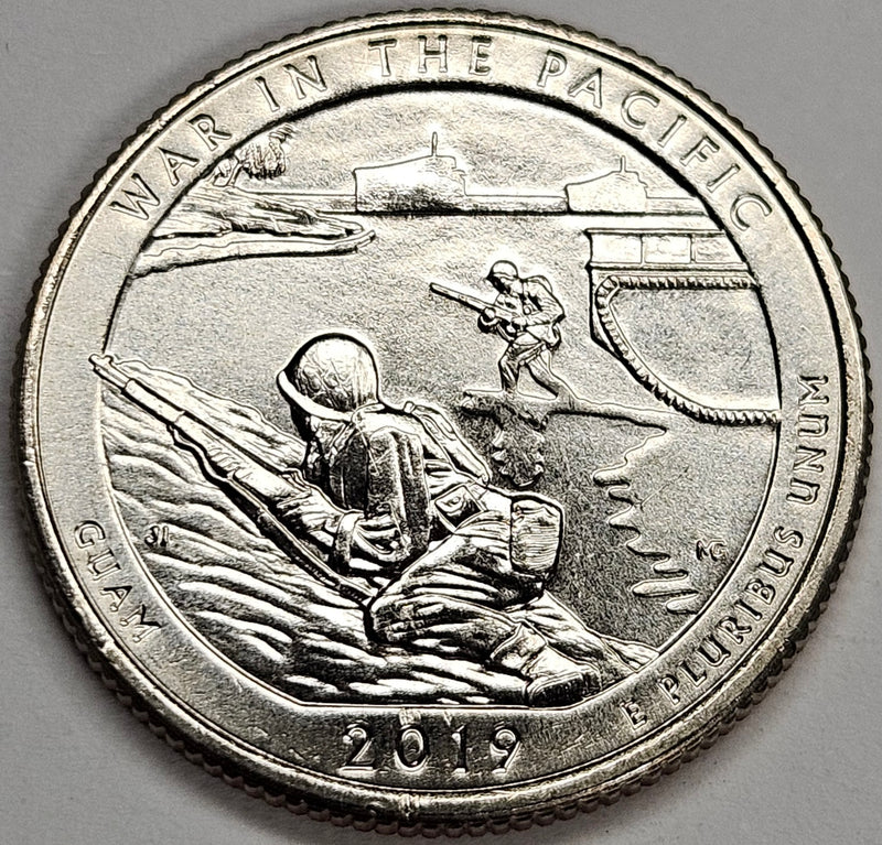 2019-W War in the Pacific Historical Park, Guam Quarter . . . . Choice Brilliant Uncirculated