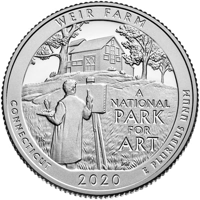 2020-S Weir Farm National Historical Site, CT Quarter  Superb Brilliant Proof Silver