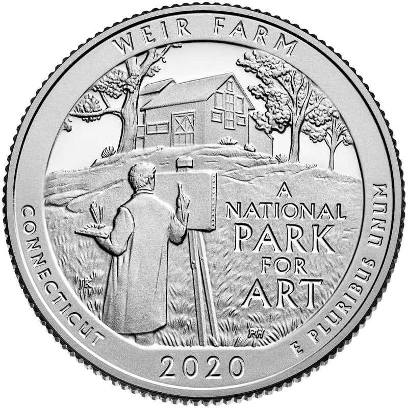 2020-S Weir Farm National Historical Site, CT Quarter  Superb Brilliant Proof Silver