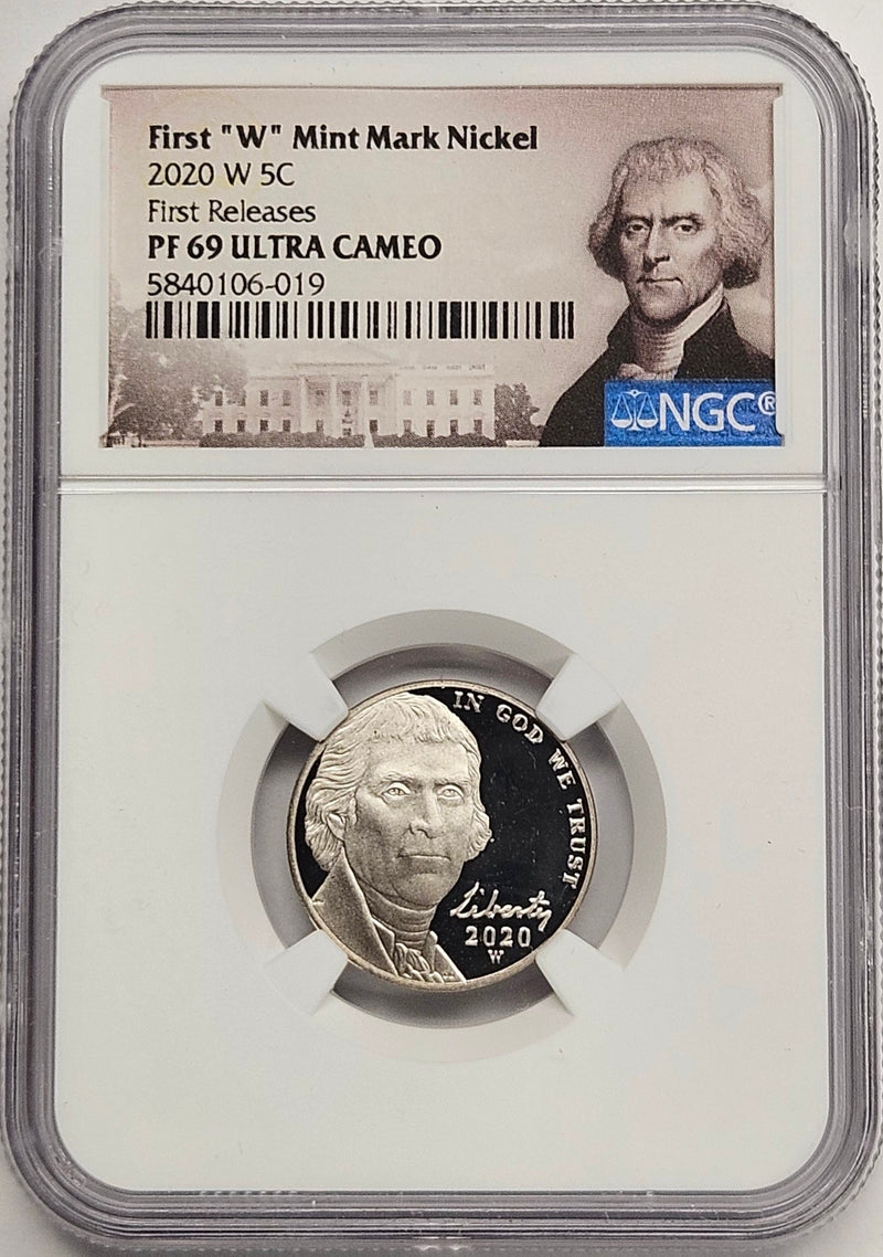 2020-W Jefferson Nickel NGC PF-69 Ultra Cameo First Releases