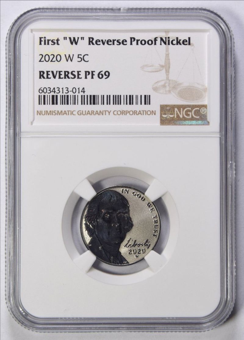 2020-W Jefferson Nickel NGC Reverse Proof-69