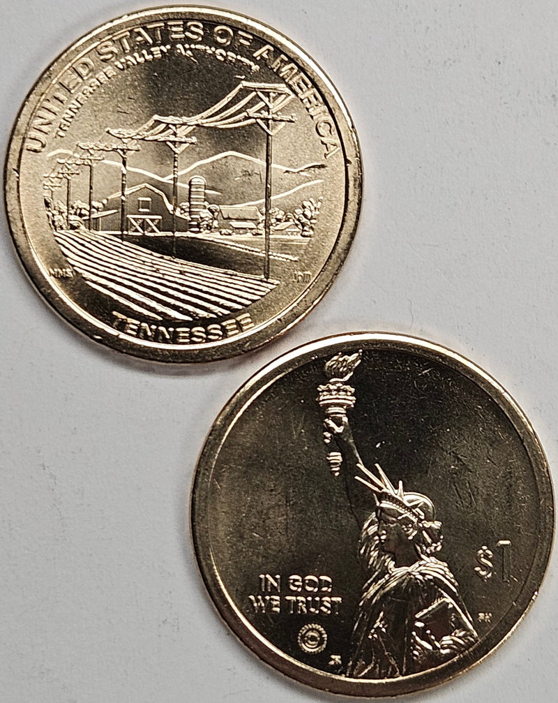 2022-P and D Tennesee Innovation Dollar Pair . . . . Choice Brilliant Uncirculated