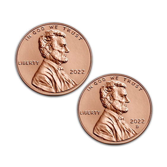 2022 P and D Lincoln Shield Cent . Choice Brilliant Uncirculated