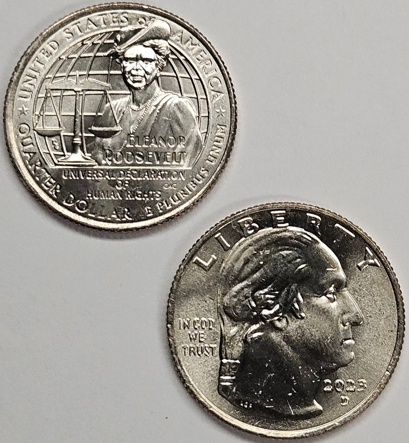 2023-P and D Eleanor Roosevelt Famous Women Quarter Pair . . . . Choice Brilliant Uncirculated