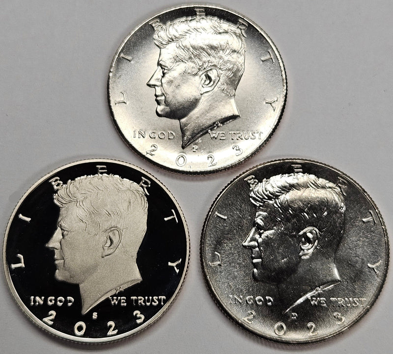 2023-PDS Kennedy Half Trio . . . . BU and Proof