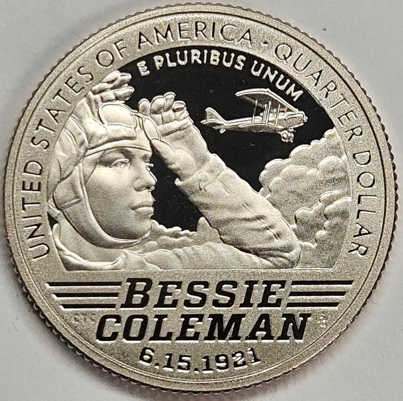2023-S Bessie Coleman Famous Women Quarter . . . . Superb Brilliant Proof