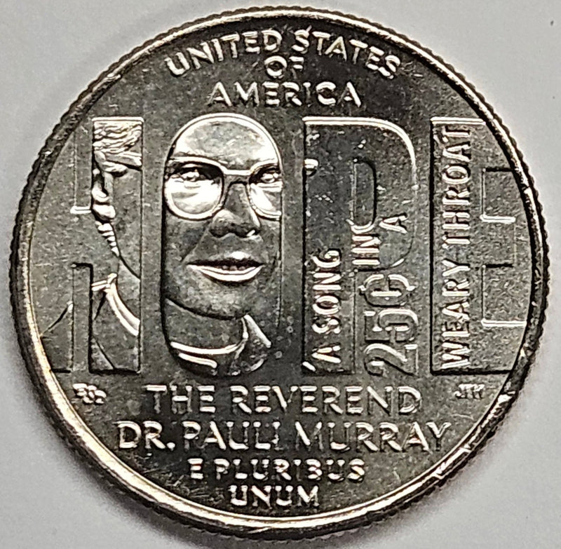 2024 Reverend Dr. Pauli Murray Famous Women Quarter . . . . Choice Brilliant Uncirculated