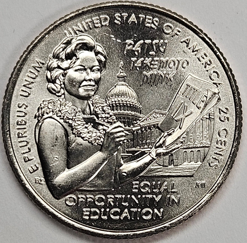 2024-D Honorable Patsy Takemoto Mink Famous Women Quarter . . . . Choice Brilliant Uncirculated