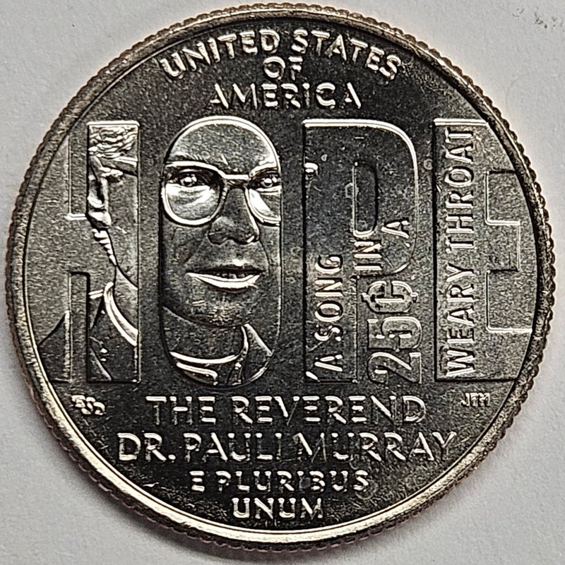 2024-D Reverend Dr. Pauli Murray Famous Women Quarter . . . . Choice Brilliant Uncirculated