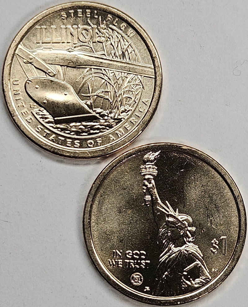 2024-P and D Illinois Innovation Dollar Pair . . . . Choice Brilliant Uncirculated