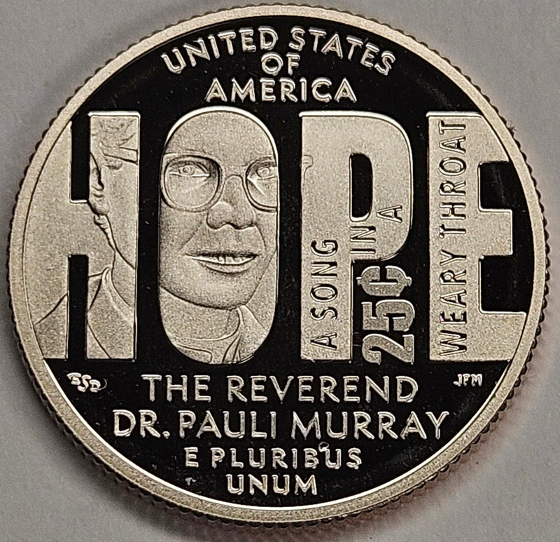 2024-S Reverend Dr. Pauli Murray Famous Women Quarter . . . . Superb Brilliant Proof
