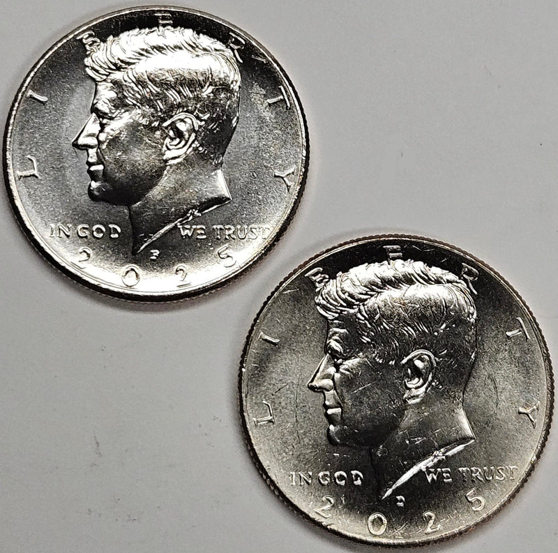 2025-P and D Pair Kennedy Halves . . . . Brilliant Uncirculated