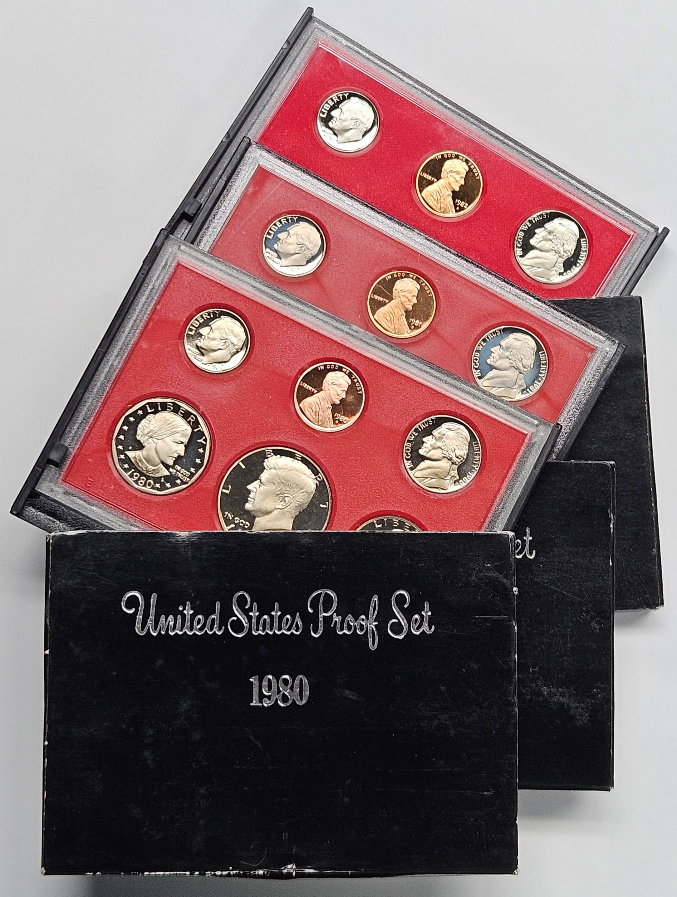 1980, 1981 and 1982 Proof Sets Deal Gem Brilliant Proof – Mount