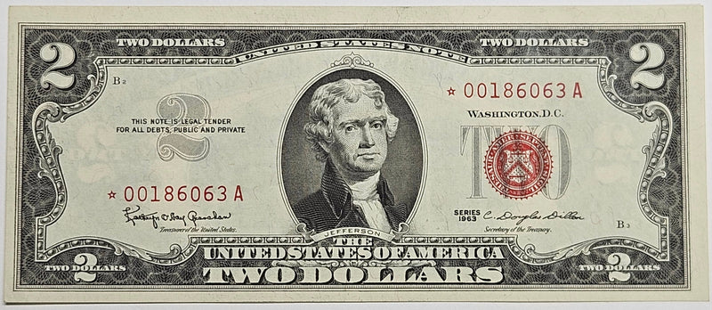 $2.00 U.S. Red Seal STAR Note . . . . Gem Crisp Uncirculated