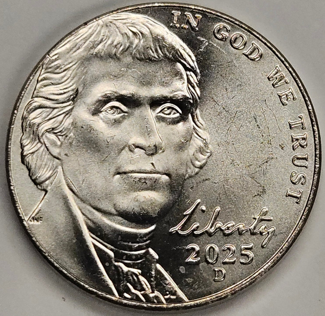 2025-D Jefferson Nickel Choice Brilliant Uncirculated – Mount
