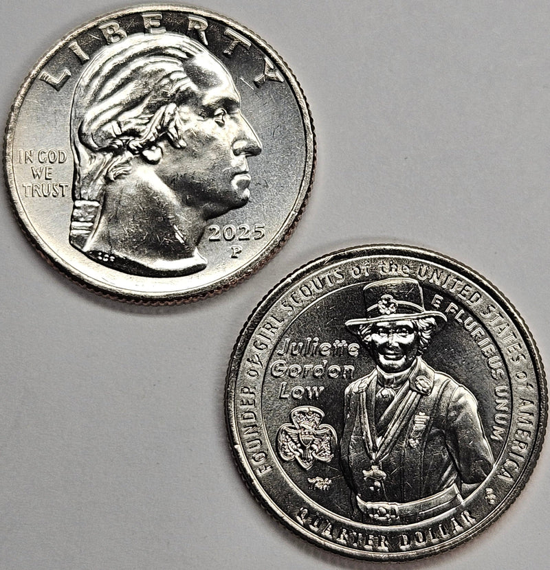 2025-P and D Juliette Gordon Low Famous Women Quarter Pair . . . . Choice Brilliant Uncirculated