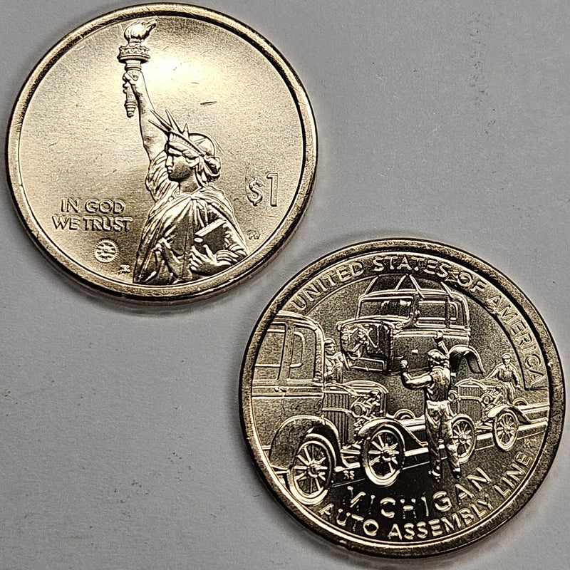 2025-P and D Michigan Innovation Dollar Pair . . . . Brilliant Uncirculated