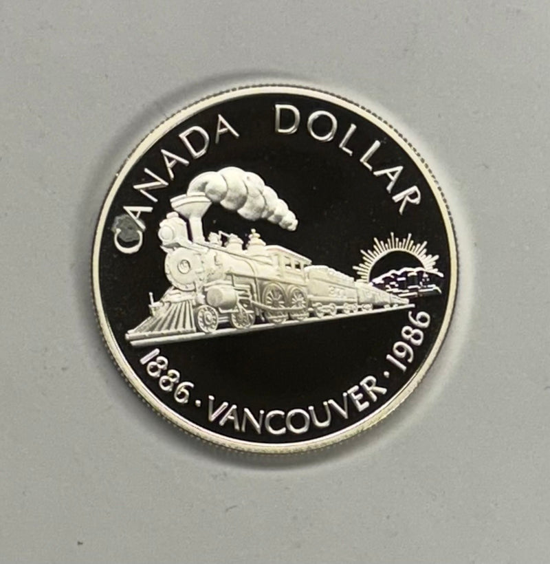 1986 Silver Canadian Commemorative Dollar . . . . Gem Proof