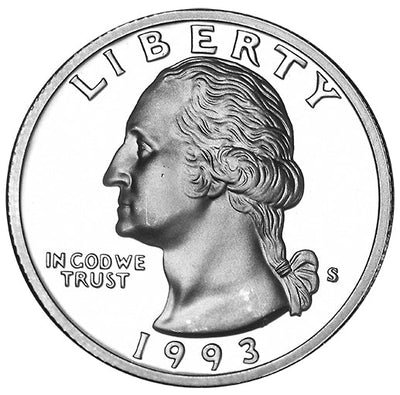 1993-S Washington Quarter . . . .Gem Brilliant Proof Silver