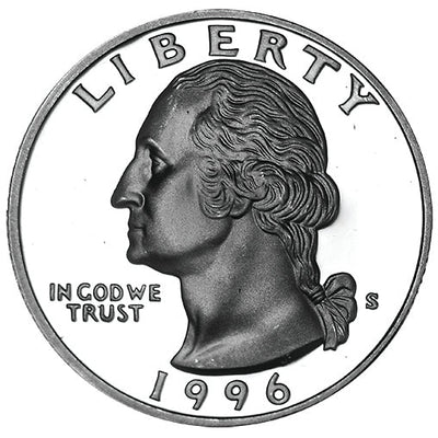 1996-S Washington Quarter . . . .Gem Brilliant Proof Silver