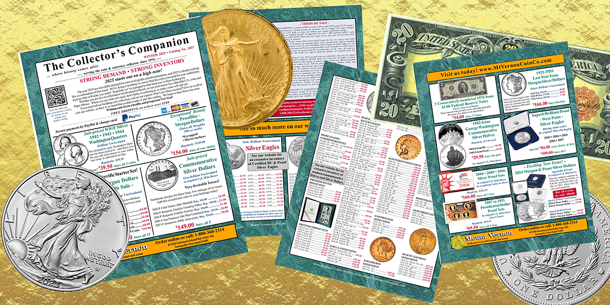 Gold, Silver, Collectible Coins, and Currency at Mount Vernon Coin Co