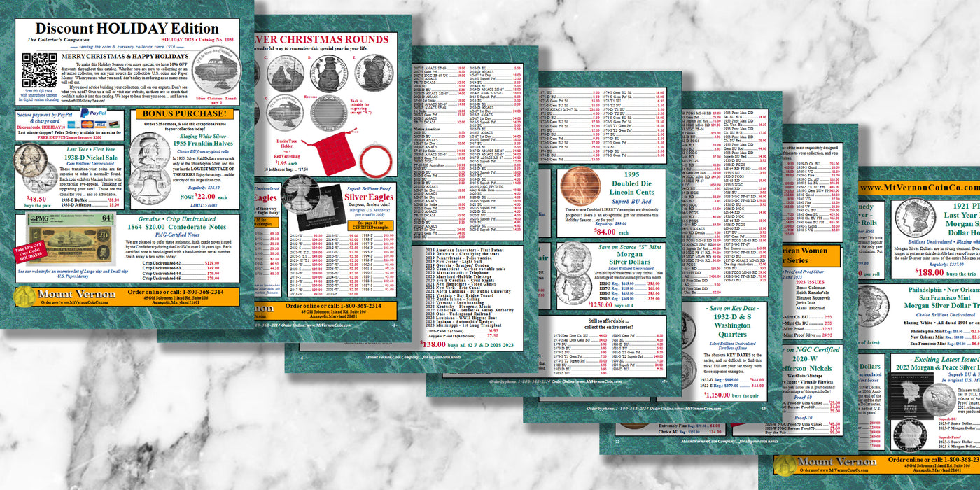 Gold, Silver, Collectible Coins, and Currency at Mount Vernon Coin Co