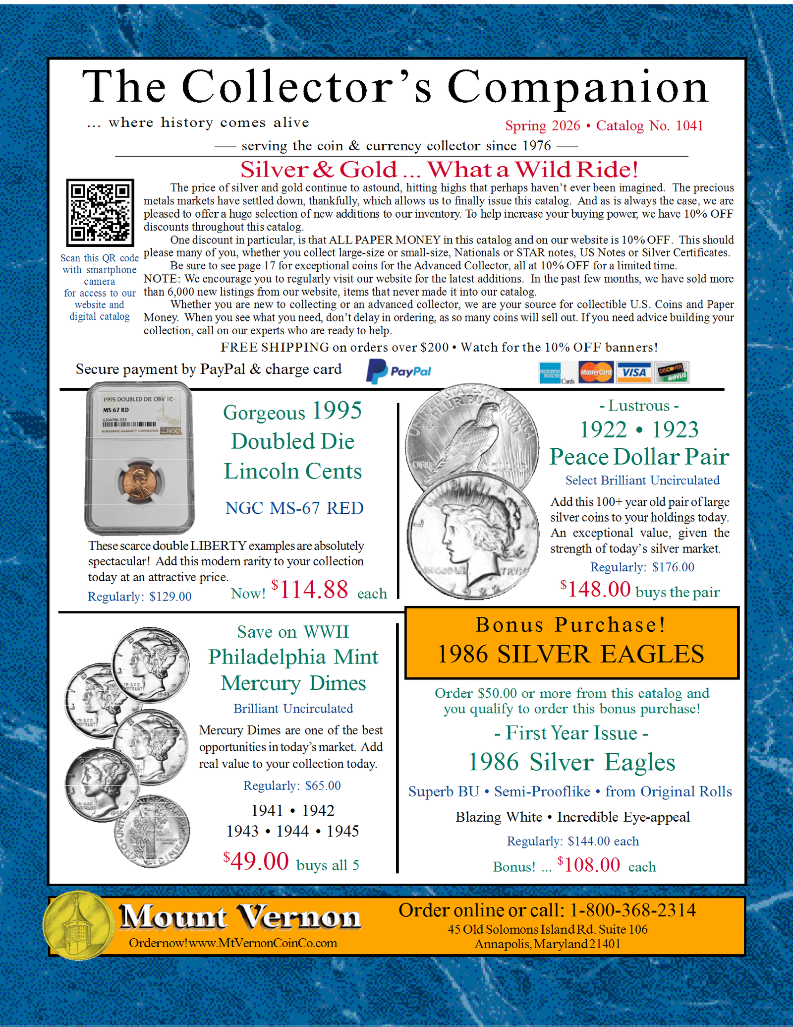 Mount Vernon Coin Catalog 1041