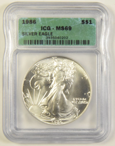 1986 Silver Eagle ICG MS-69