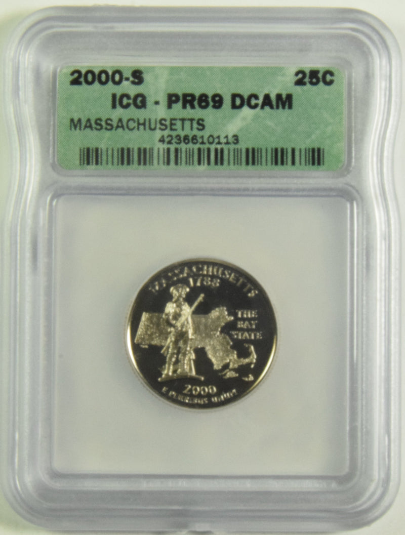 2000-S Massachusetts State Quarter ICG PR-69 DCAM
