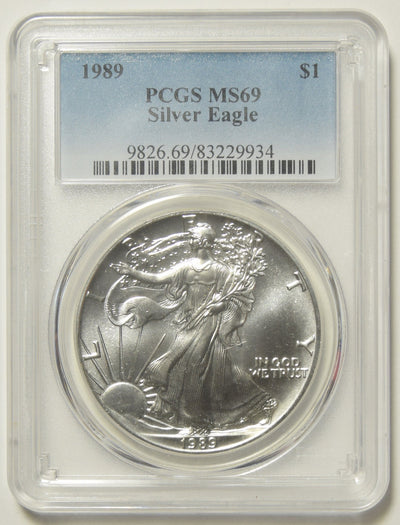 1989 Silver Eagle PCGS MS-69