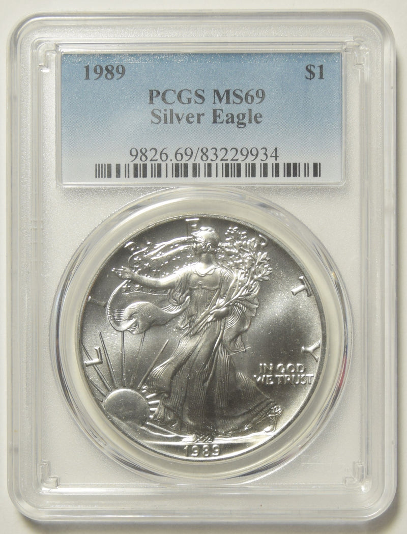 1989 Silver Eagle PCGS MS-69