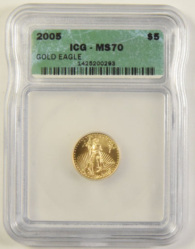 2005 $5.00 Gold Eagle ICG MS-70