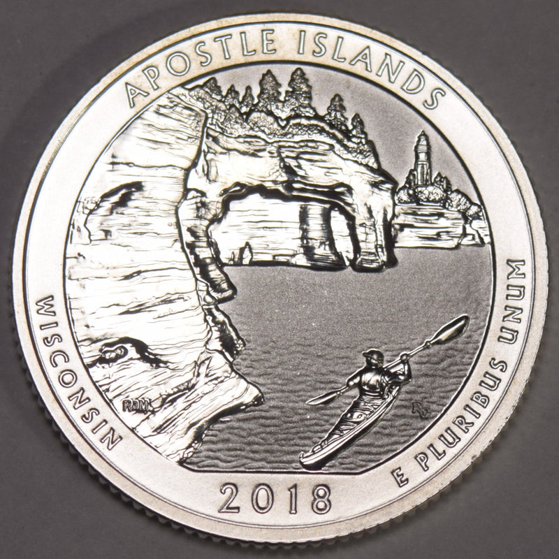 2018-S Apostle Island Silver Quarter . . . . Superb Reverse Proof
