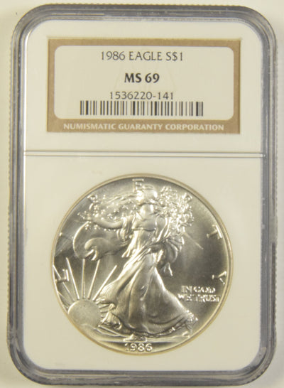 1986 Silver Eagle NGC MS-69