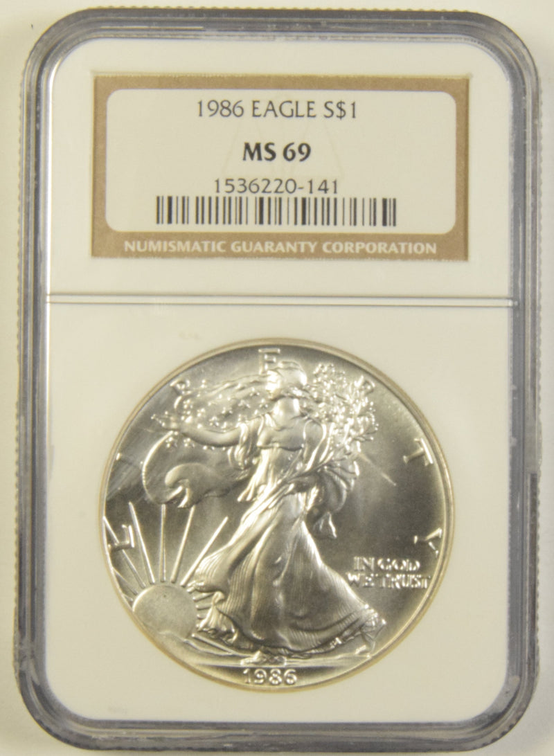 1986 Silver Eagle NGC MS-69