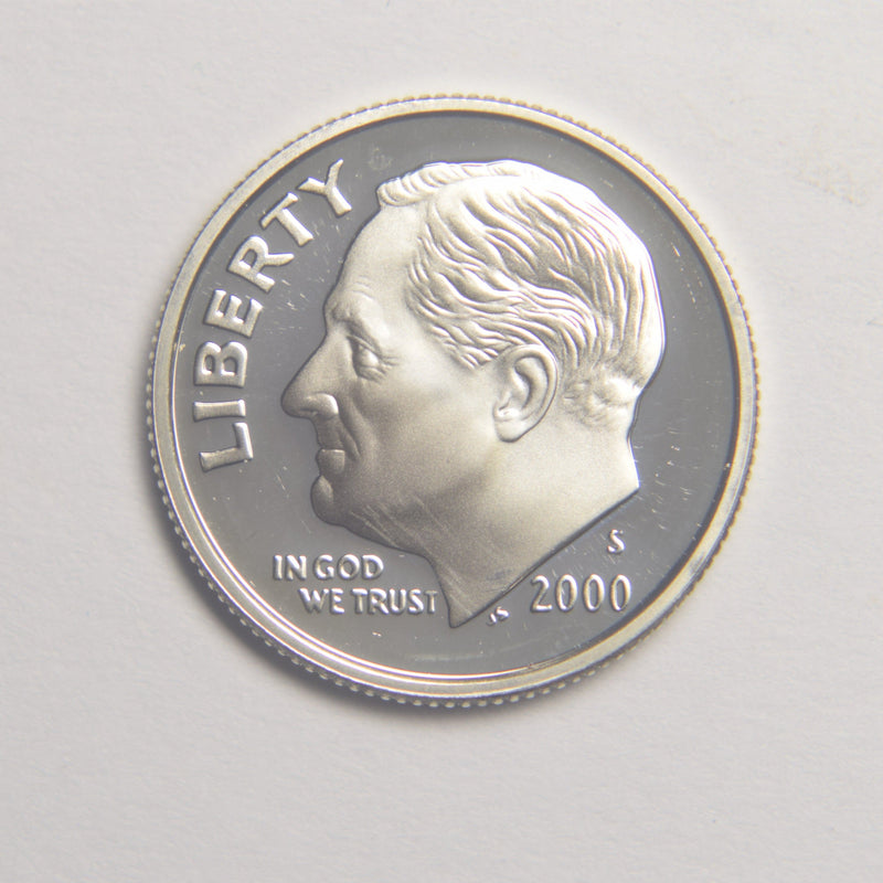 2000-S Roosevelt Dime Gem Brilliant Proof Silver
