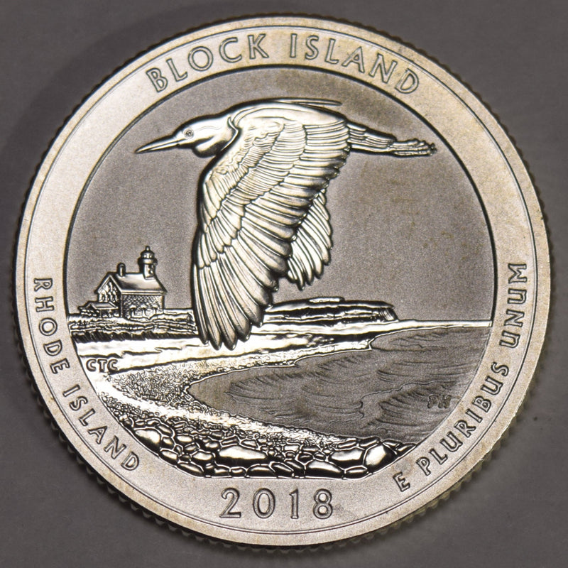 2018-S Block Island Silver Quarter . . . . Superb Reverse Proof