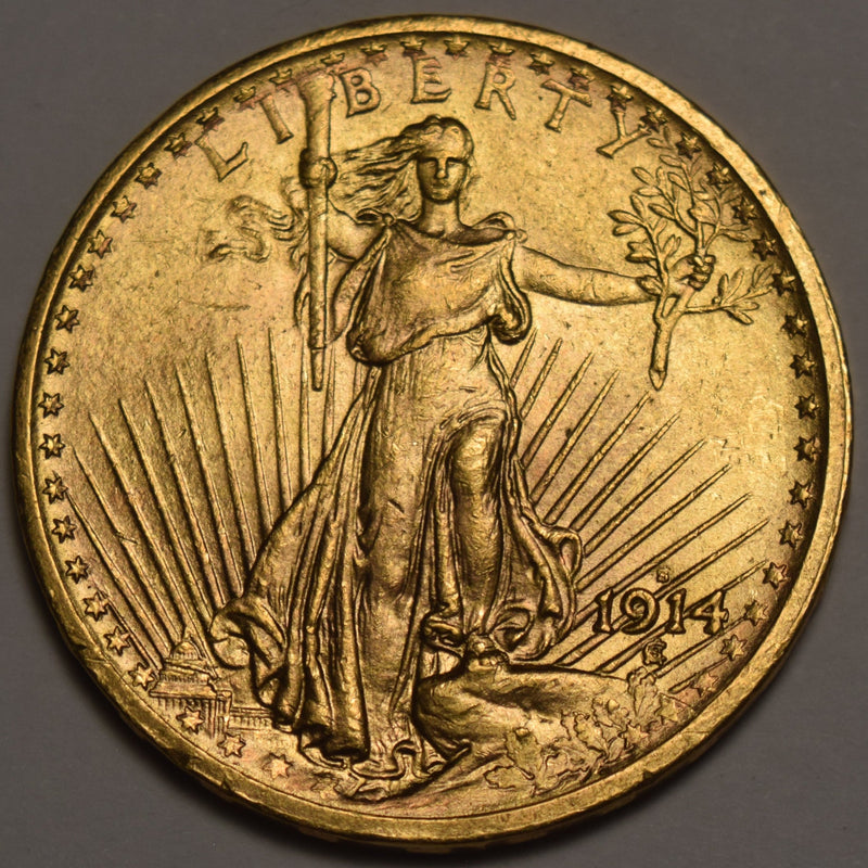 1914-S $20.00 St. Gaudens Gold . . . . Choice Brilliant Uncirculated