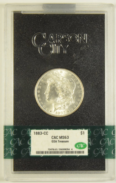 1883-CC GSA Morgan Dollar CAC MS-63