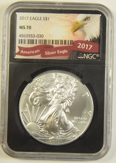 2017 Silver Eagle NGC MS-70 Black Holder