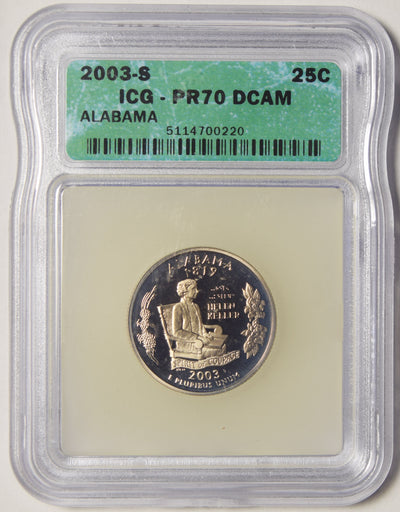 2003-S Alabama State Quarter ICG PR-70 DCAM