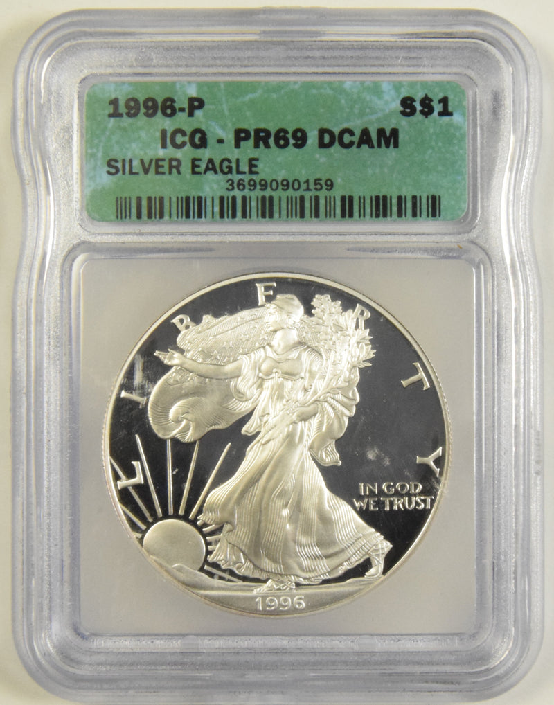 1996-P Silver Eagle . . . . ICG PR-69 DCAM