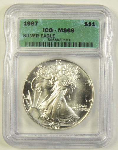 1987 Silver Eagle ICG MS-69