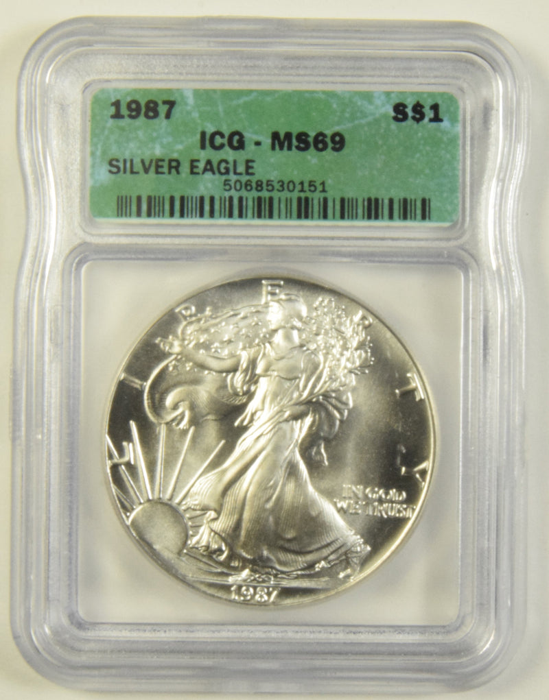1987 Silver Eagle ICG MS-69