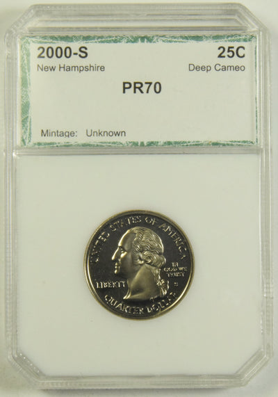 2000-S New Hampshire State Quarter PCI PR-70 DCAM