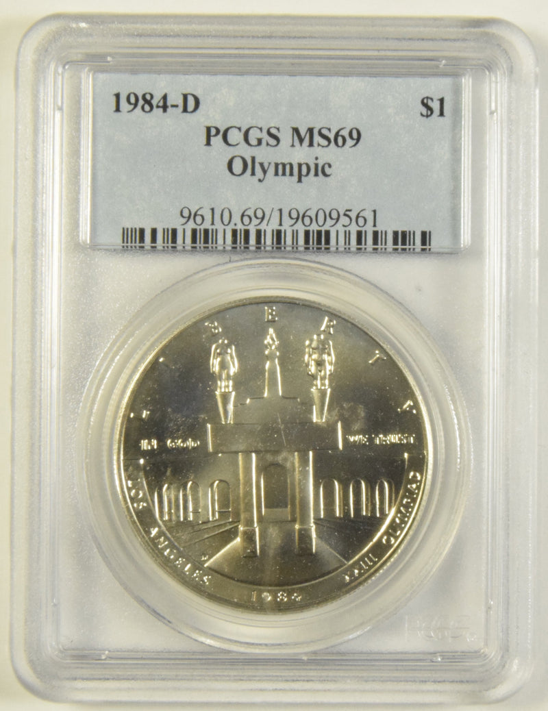 1984-D LA Olympic Coliseum Silver Dollar . . . . PCGS MS-69
